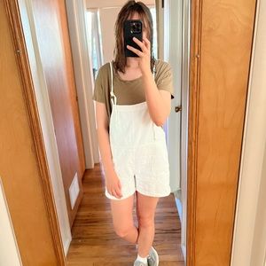 White Utility Romper